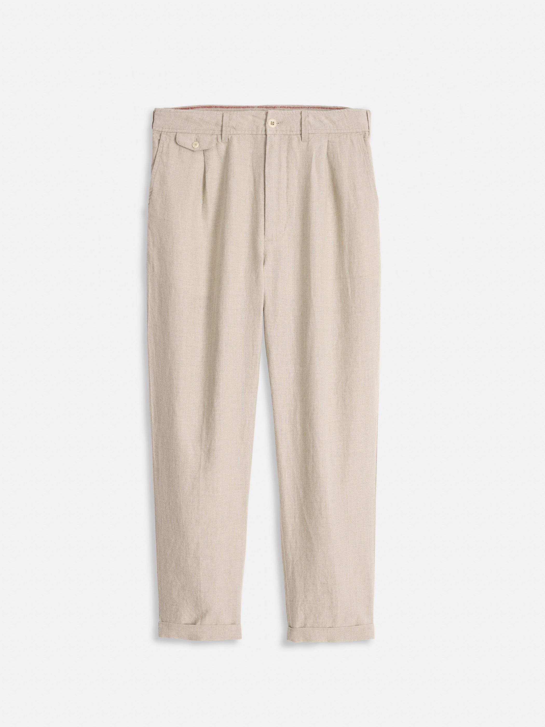 Shop Alex Mill Standard Pleated Pant In Flax Linen