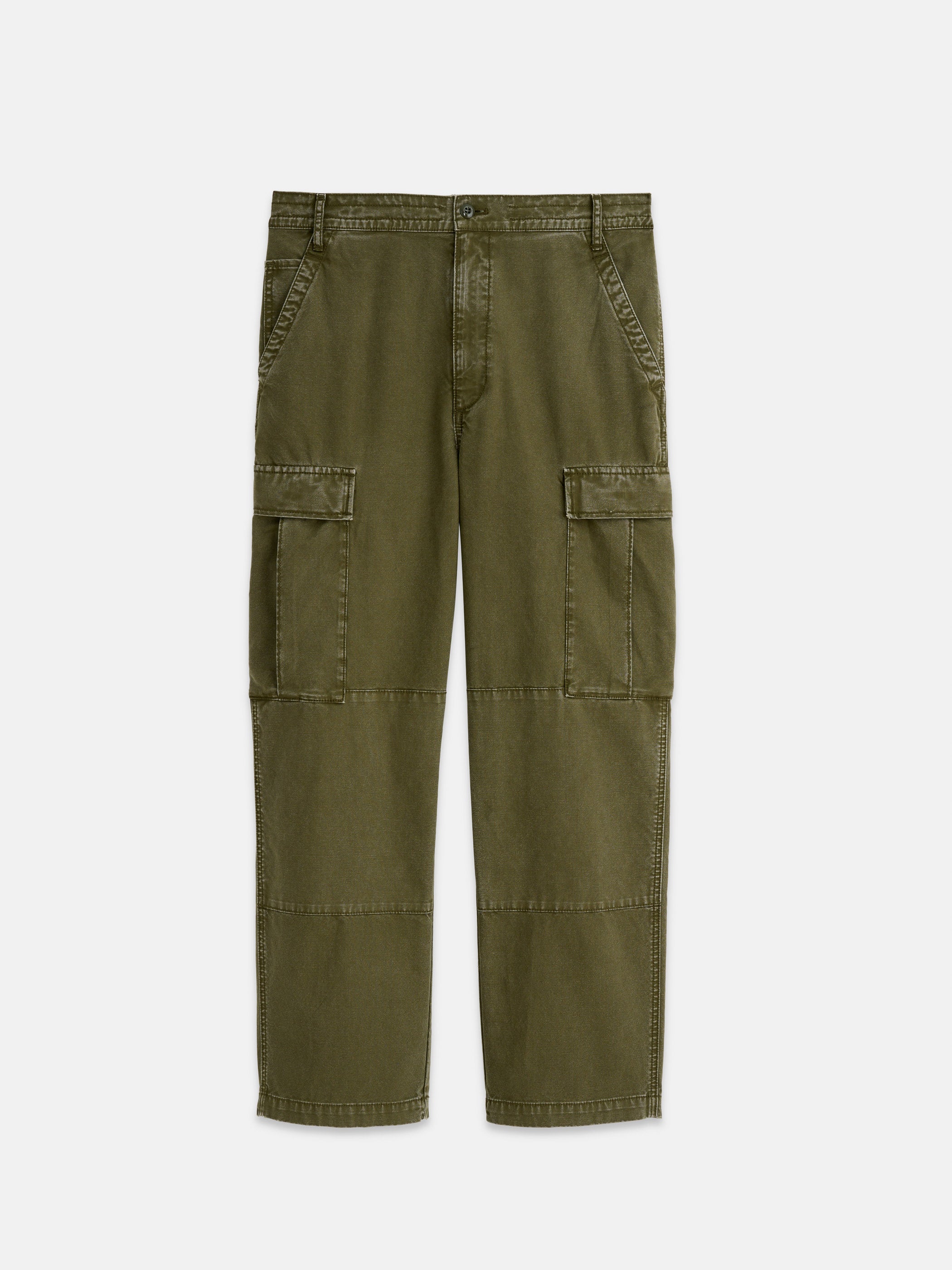 Alex Mill Pull On Cargo Pant In Canvas In Field Olive
