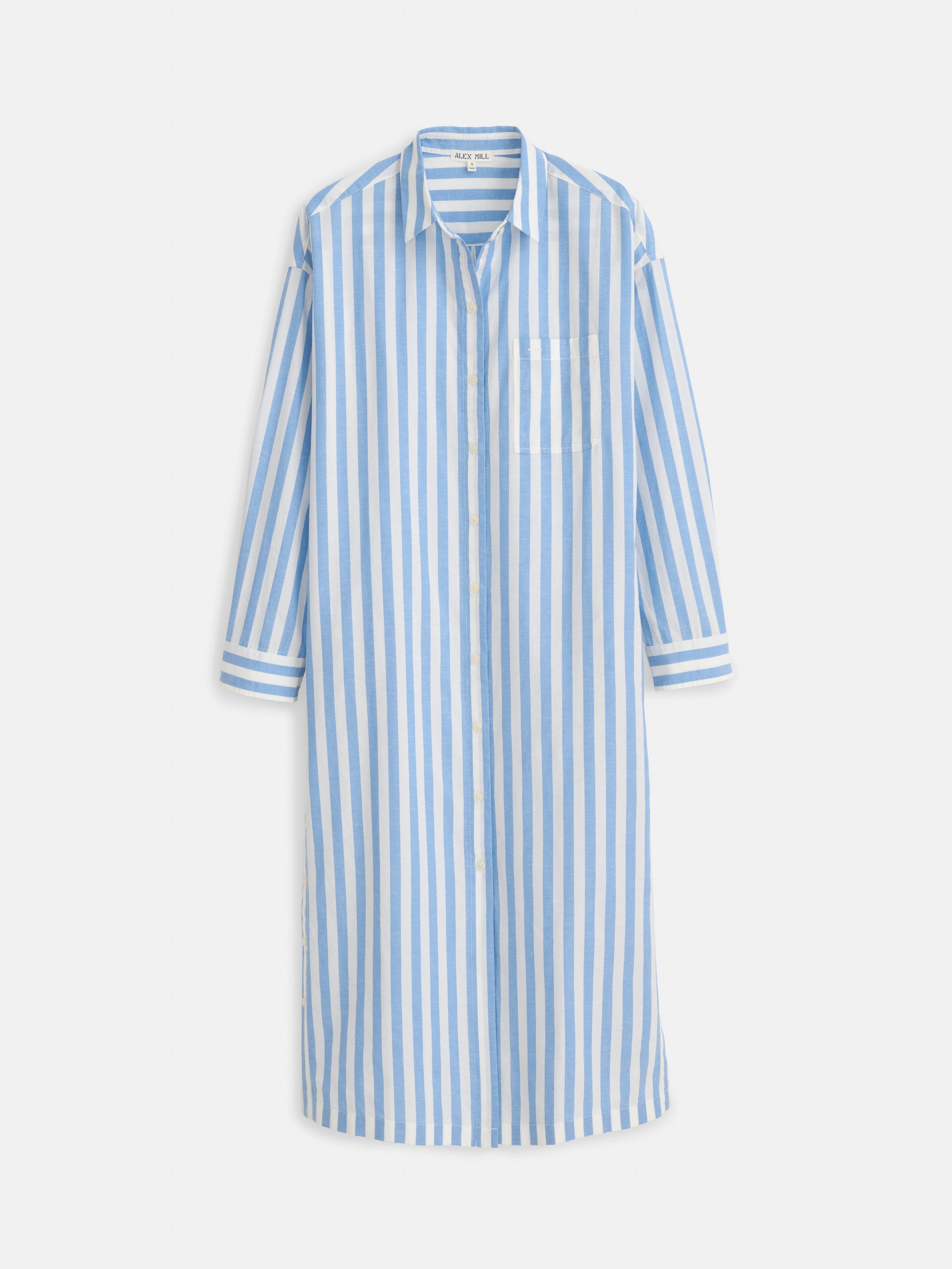 Alex Mill Kerry Shirtdress In Positano Stripe In Blue