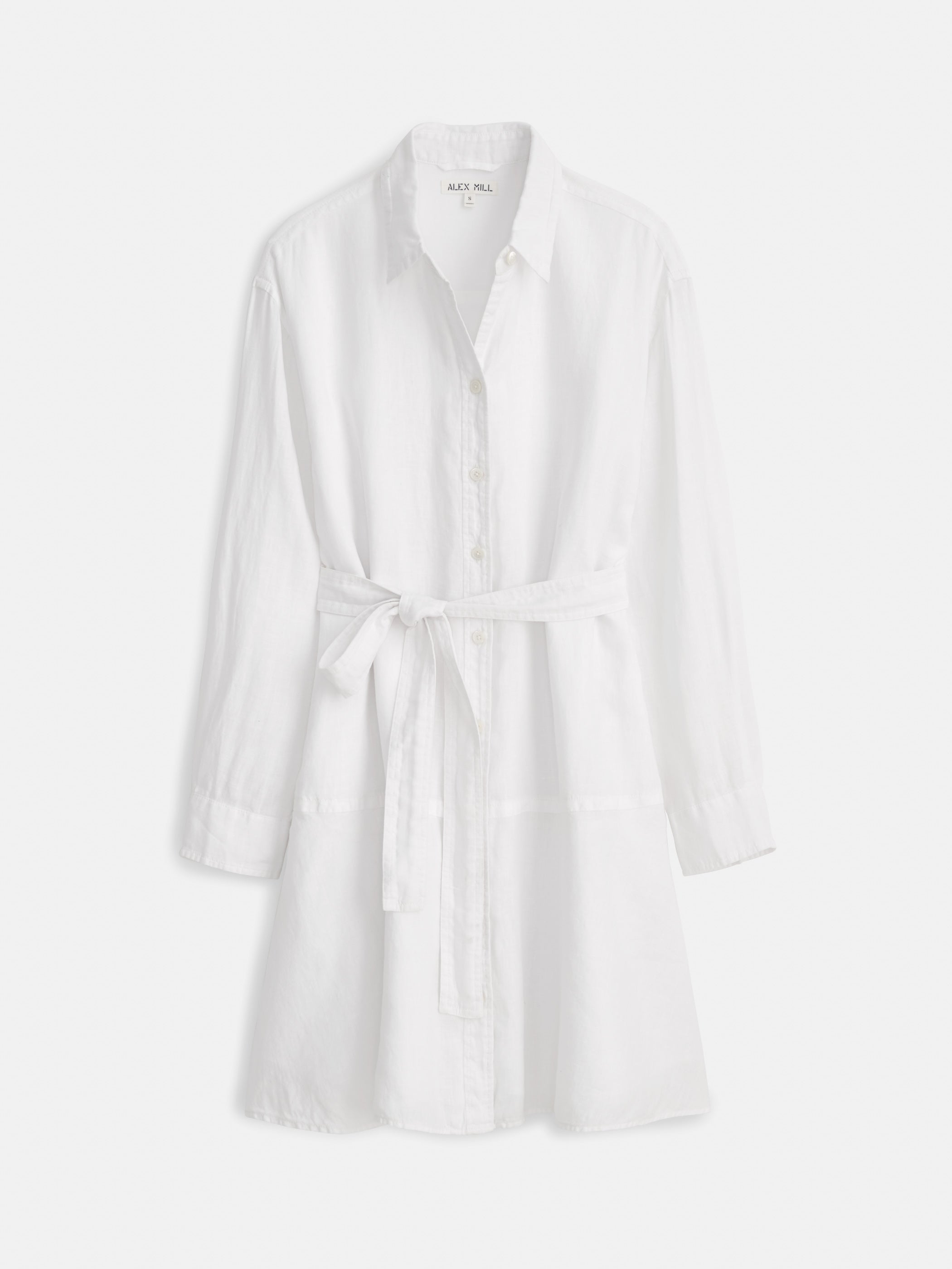 Alex Mill Lilia Shirt Dress In Linen In White