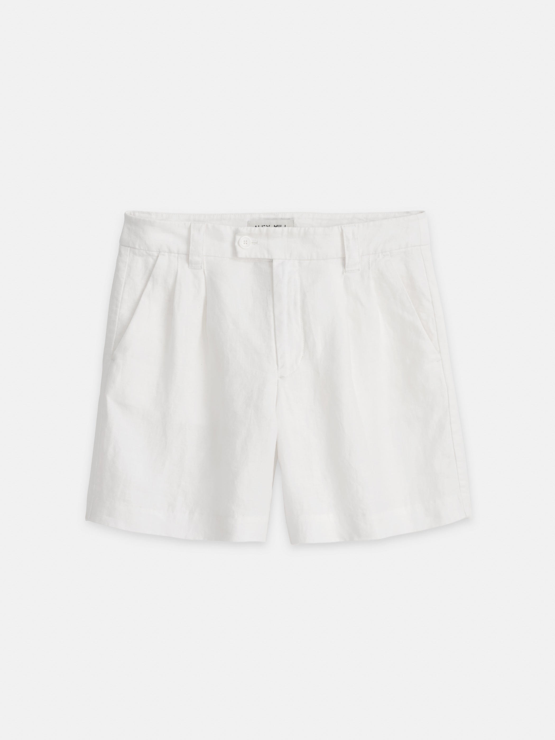 Alex Mill Anna Pleated Shorts In Linen In White