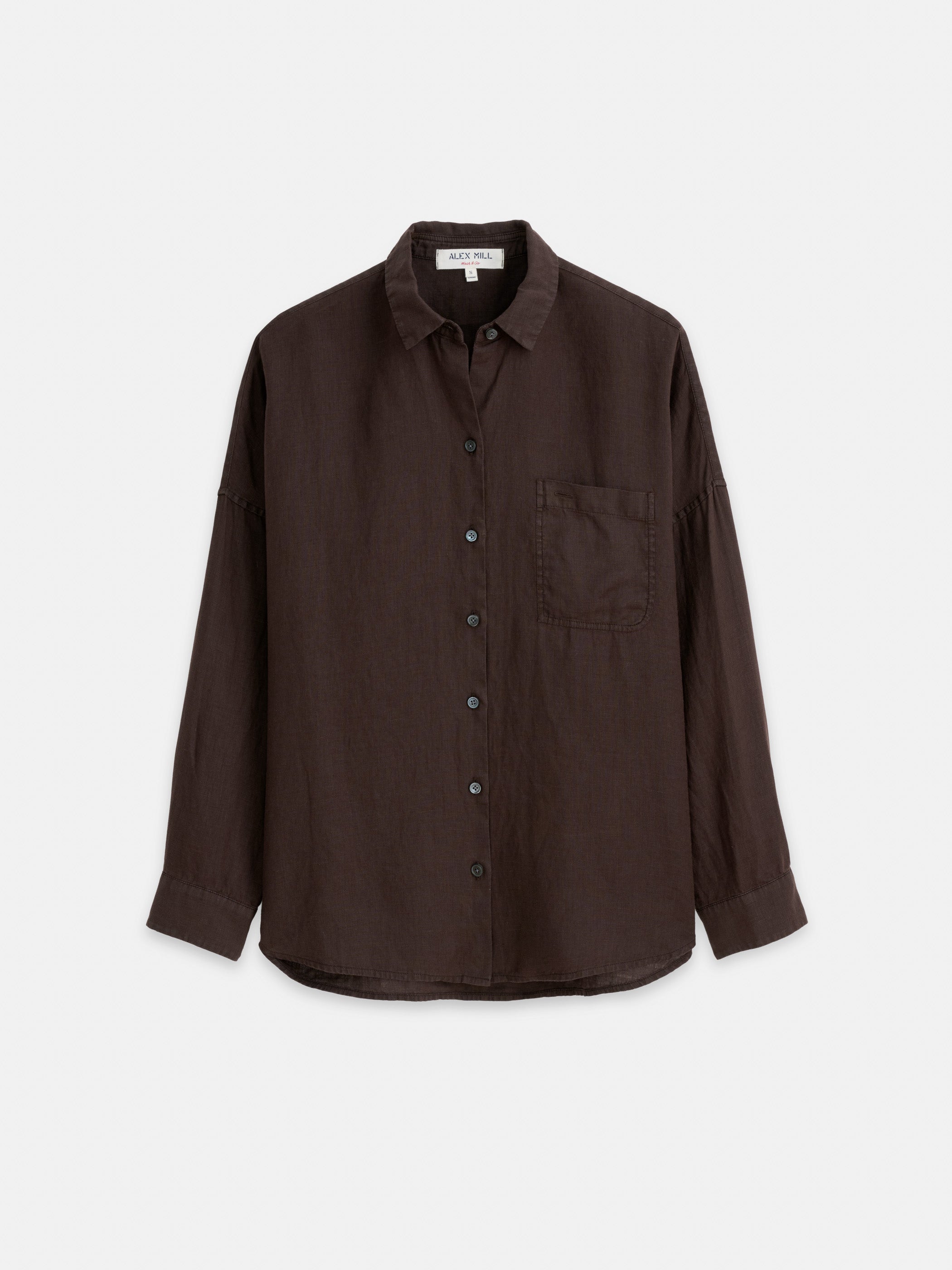 Alex Mill Jo Shirt In Linen In Black