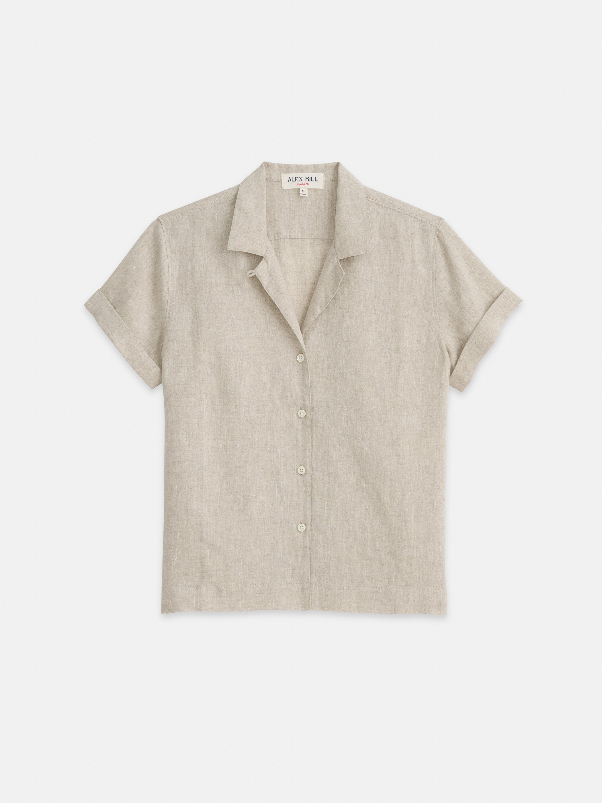 Shop Alex Mill Maddie Camp Shirt In Flax Linen