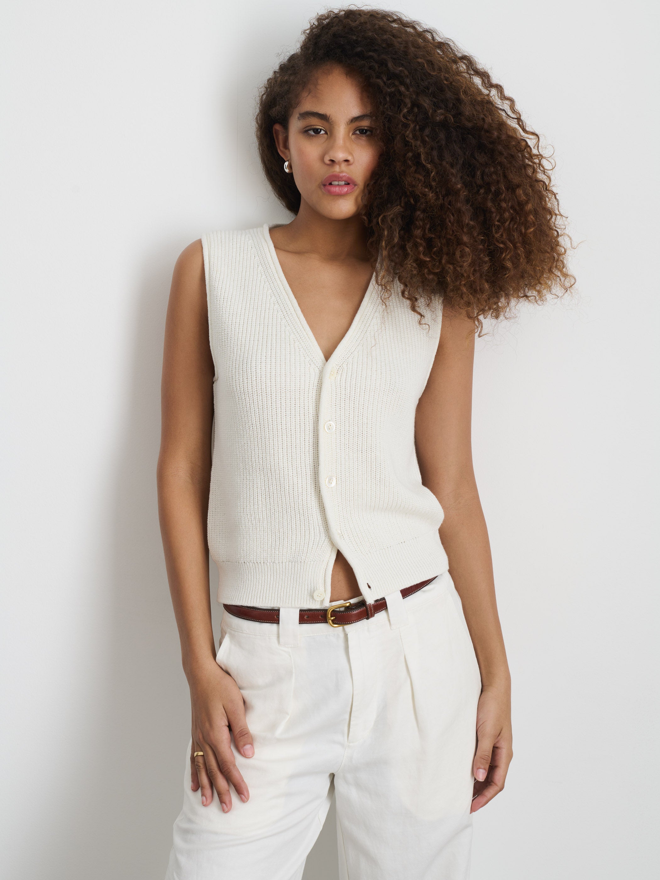 Shop Alex Mill Eldridge Sweater Vest In Off White