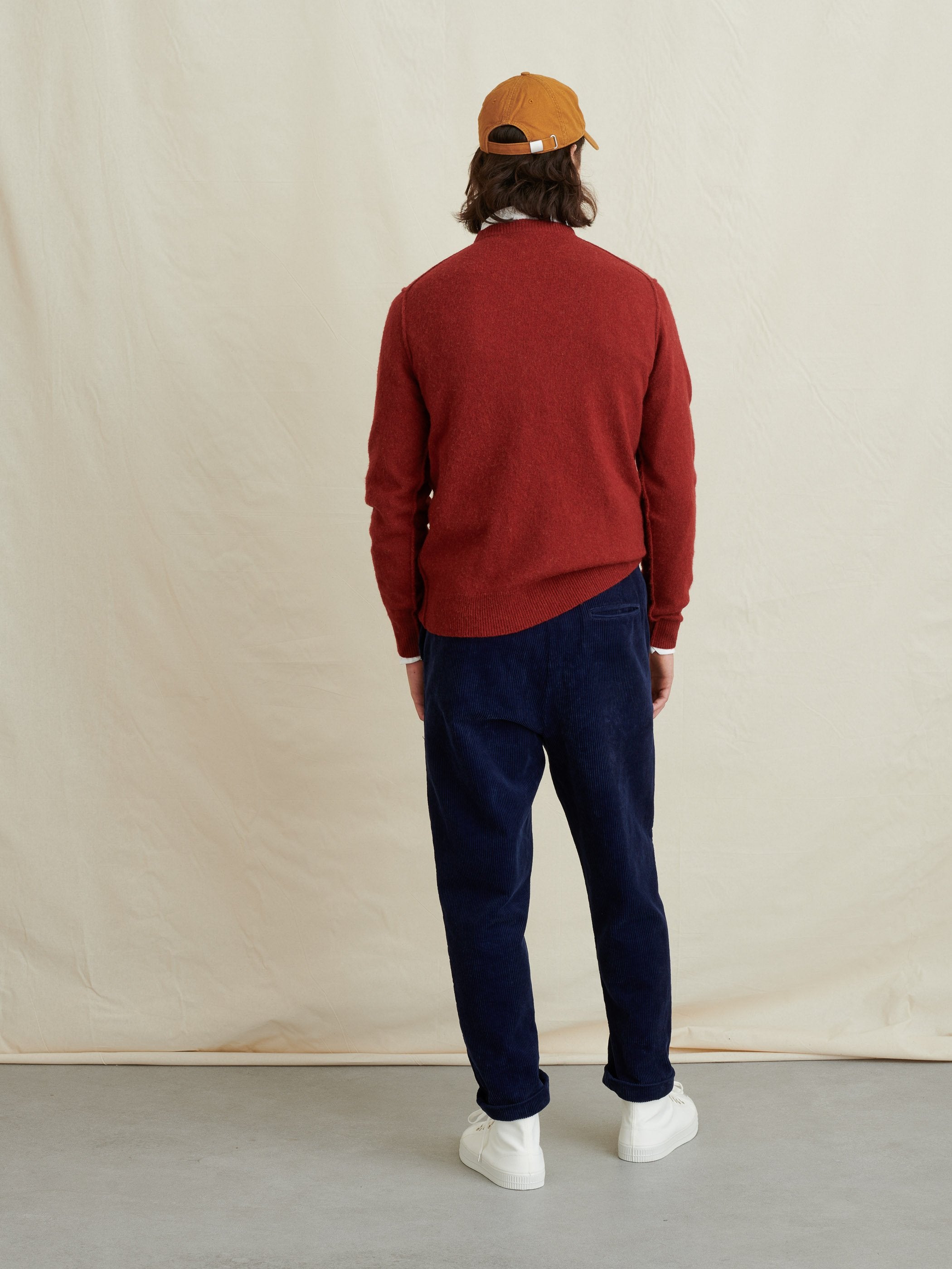 Reverse Seam Sweater in Superfine Merino Wool