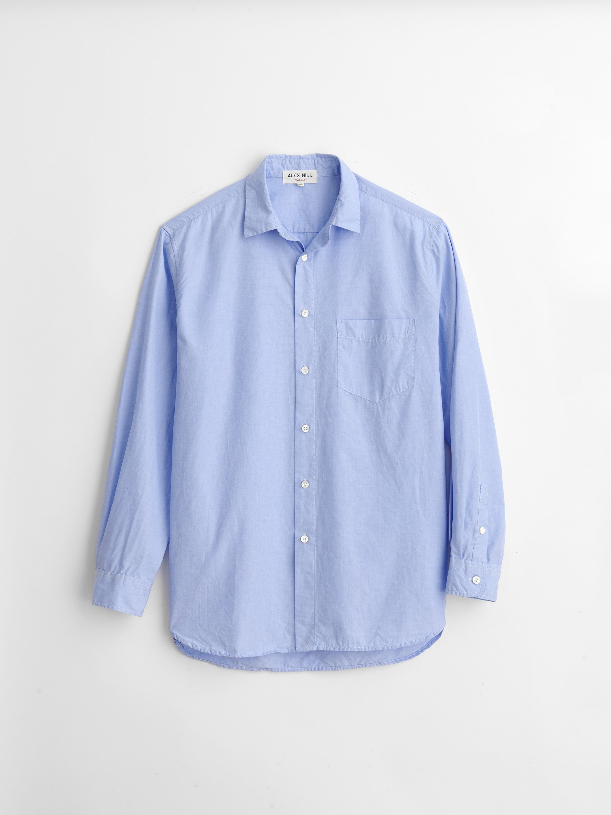 ALEX MILL EASY SHIRT IN END ON END BROADCLOTH