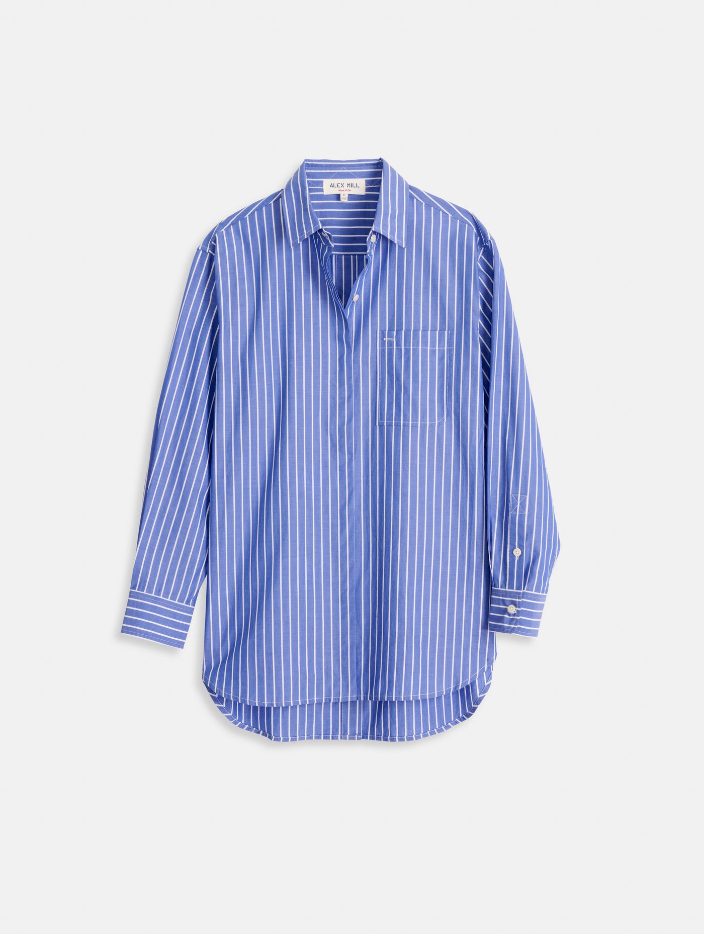 Button-Front Shirt in Poplin