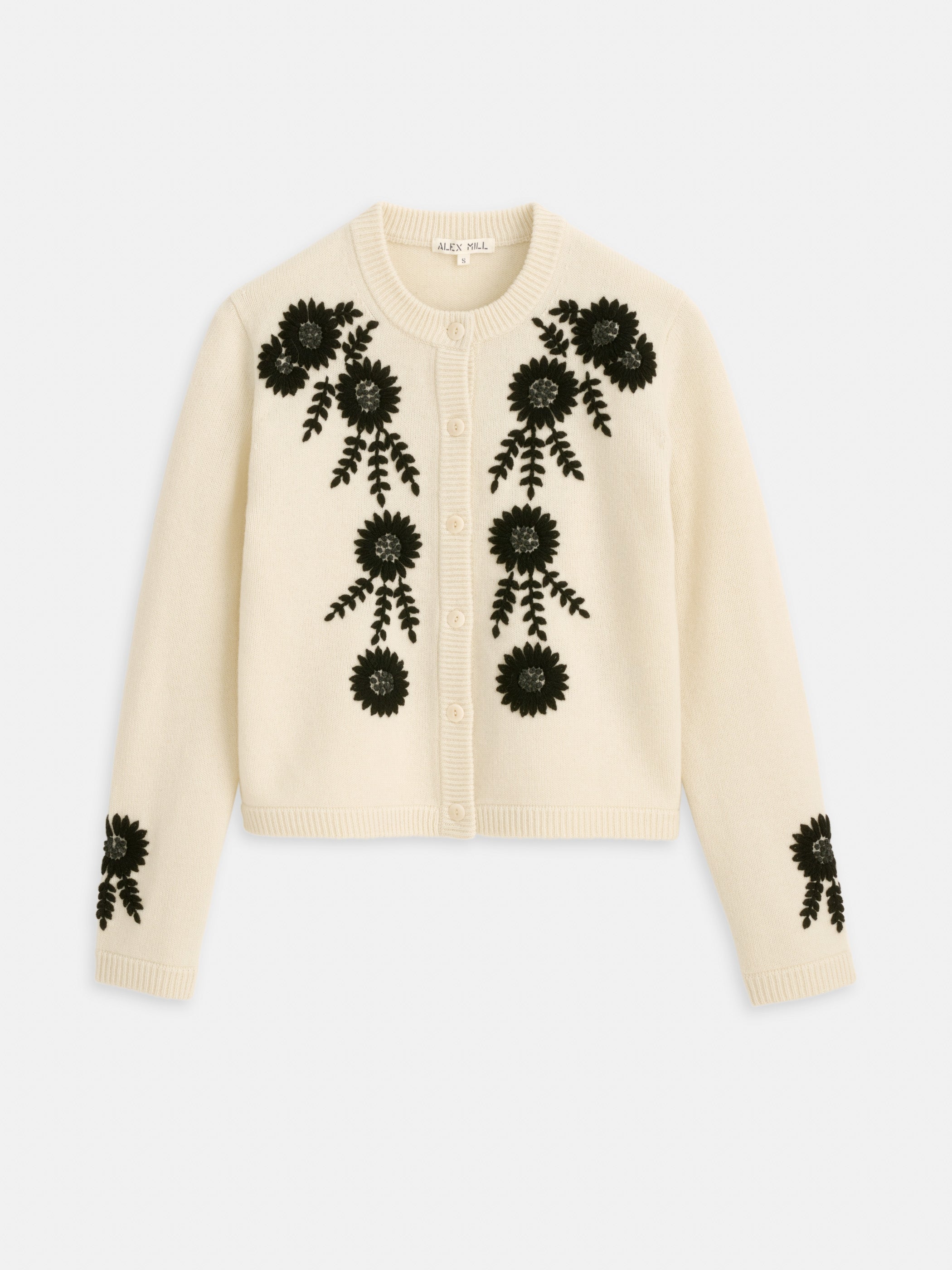 ALEX MILL BECCA EMBROIDERED CARDIGAN IN WOOL