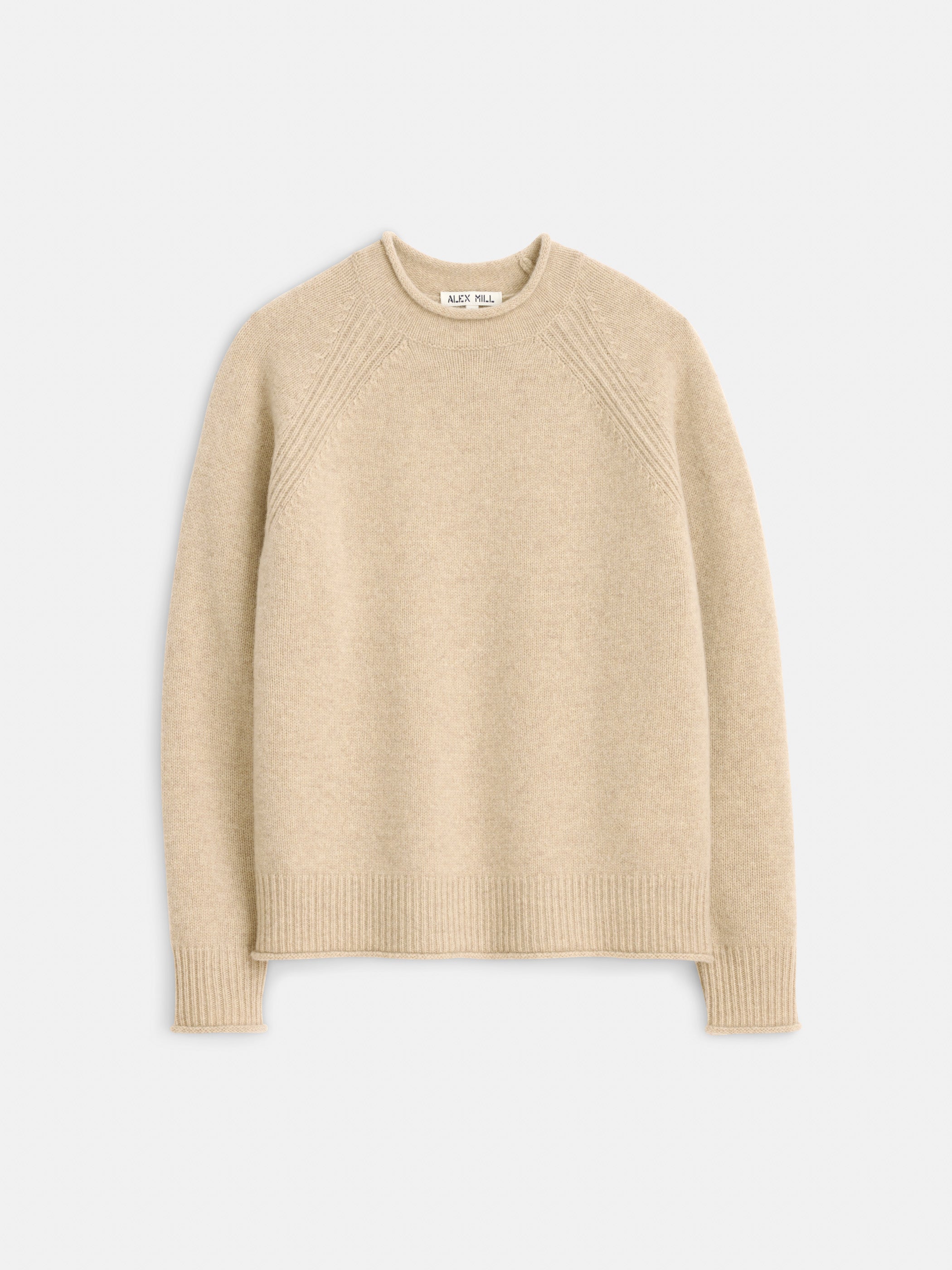 Alex Mill Freja Roll Neck Sweater In Merino Wool In Oatmeal | ModeSens