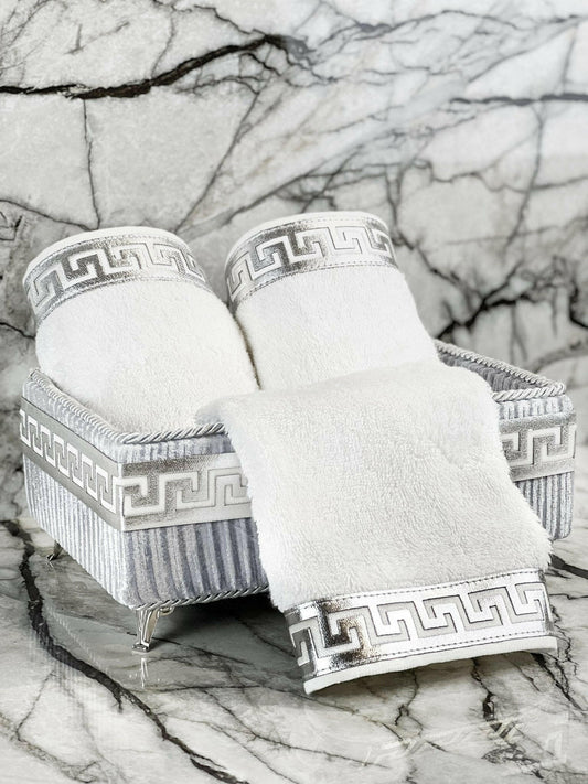 Idil Towel Set Luxury Decorative Towels Embroidery Lace Towels Bath Towel  Set Elegant Spa Towels Organic Bamboo Turkish Towels 