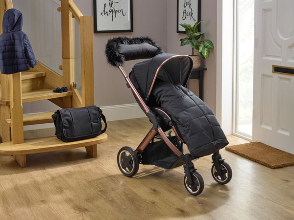 double pram with footmuff