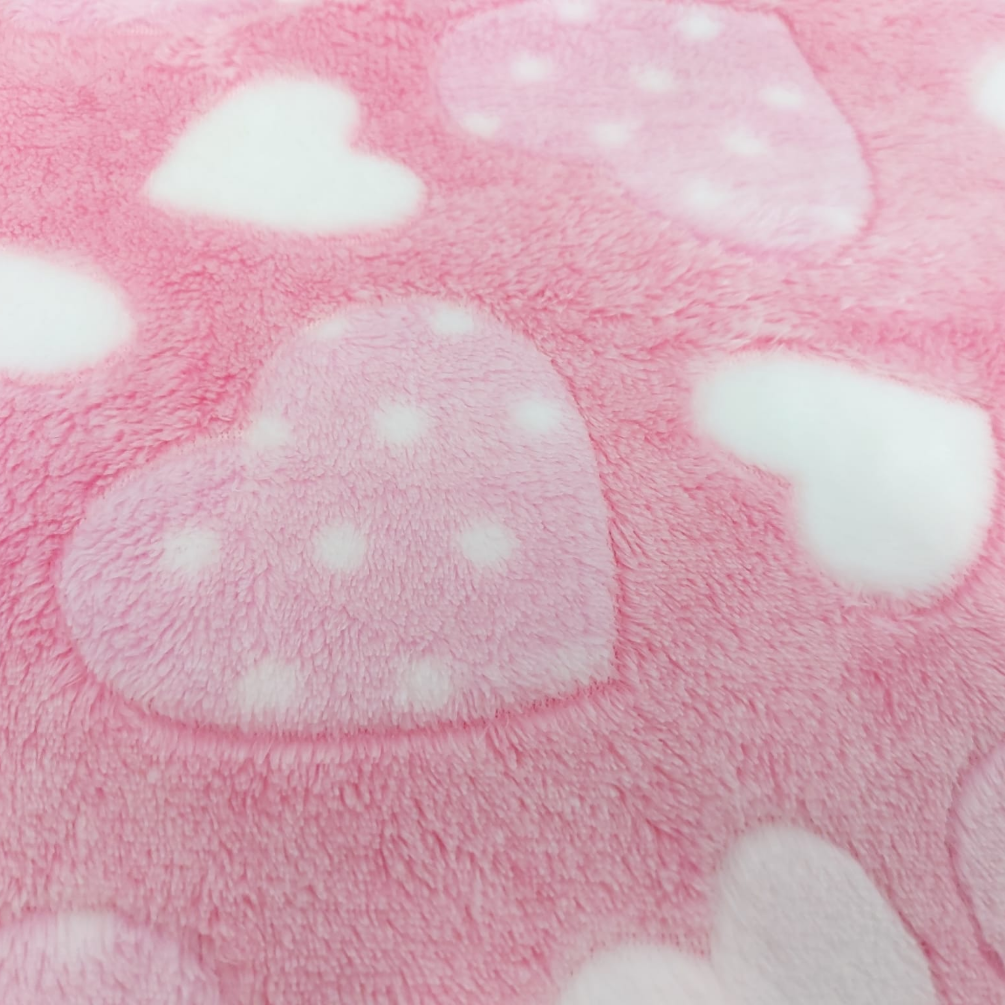 Plush Heart Fleece Baby Blanket