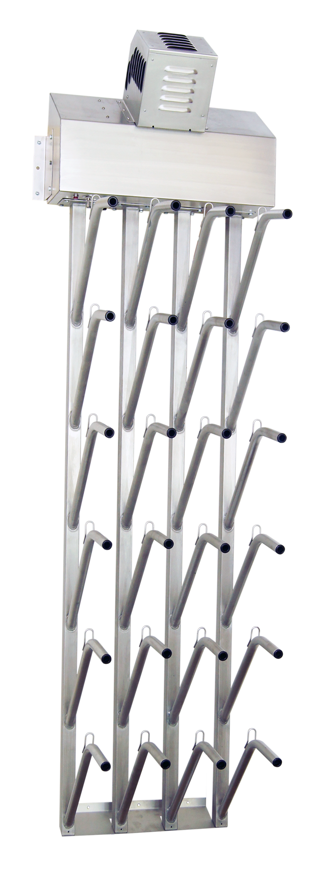 W12fg Wall mount 12 pr top hung stainless steel boot dryer (24 boots