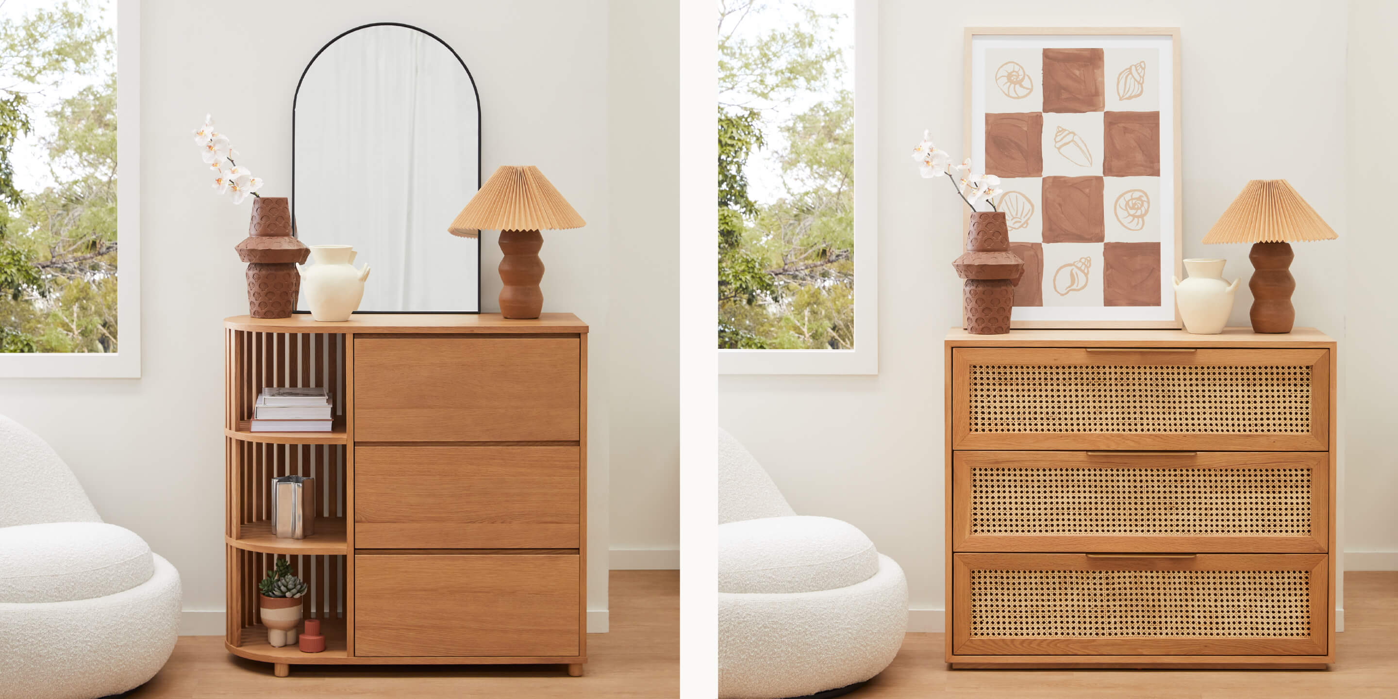 Introducing our Capsule Spring/ Summer 22 collection, the Boucle Bedroom space is neutral and contemporary, full of stunning boucle pieces, bedsides, storage and home decor. Shop the collection online or in-store now!