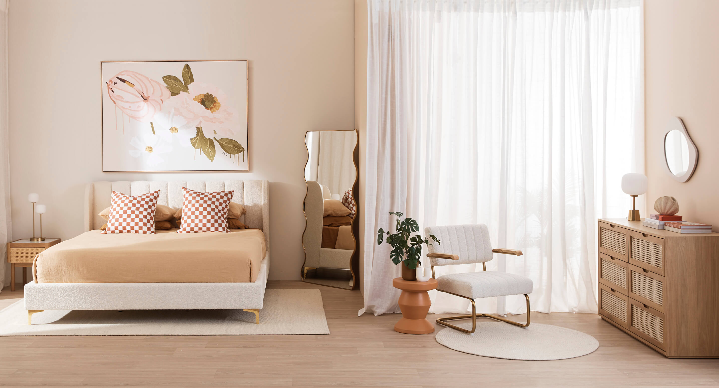 Introducing our Abode Spring Summer 22 collection, full of neutral yet fun living, dining, home office, and bedroom spaces. Shop the Georgia bedroom collection online or in-store now!