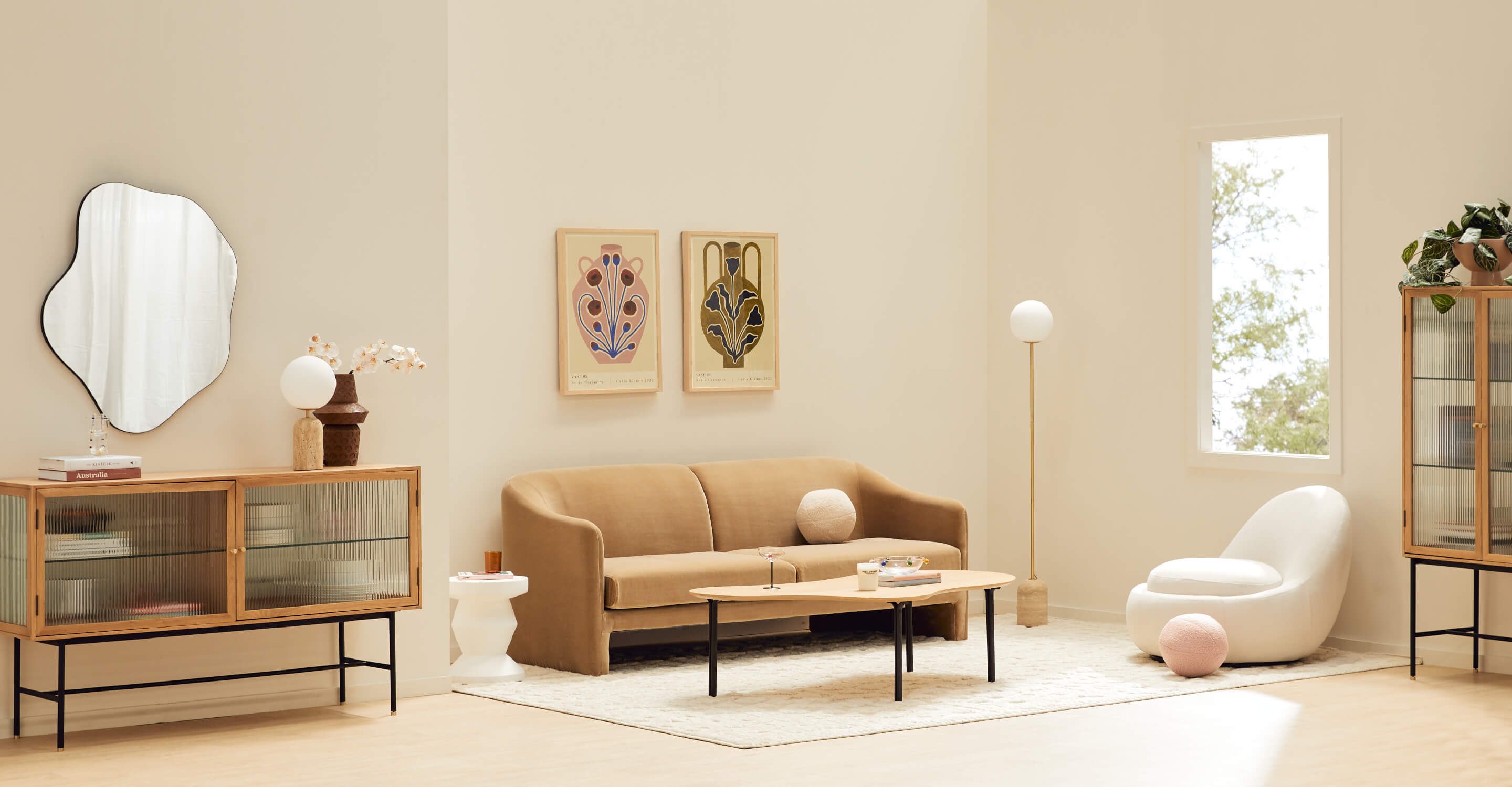 Introducing our Capsule Spring/ Summer 22 collection, the Spencer Living space is neutral and contemporary, full of stunning storage, armchairs and home decor. Shop the collection online or in-store now!