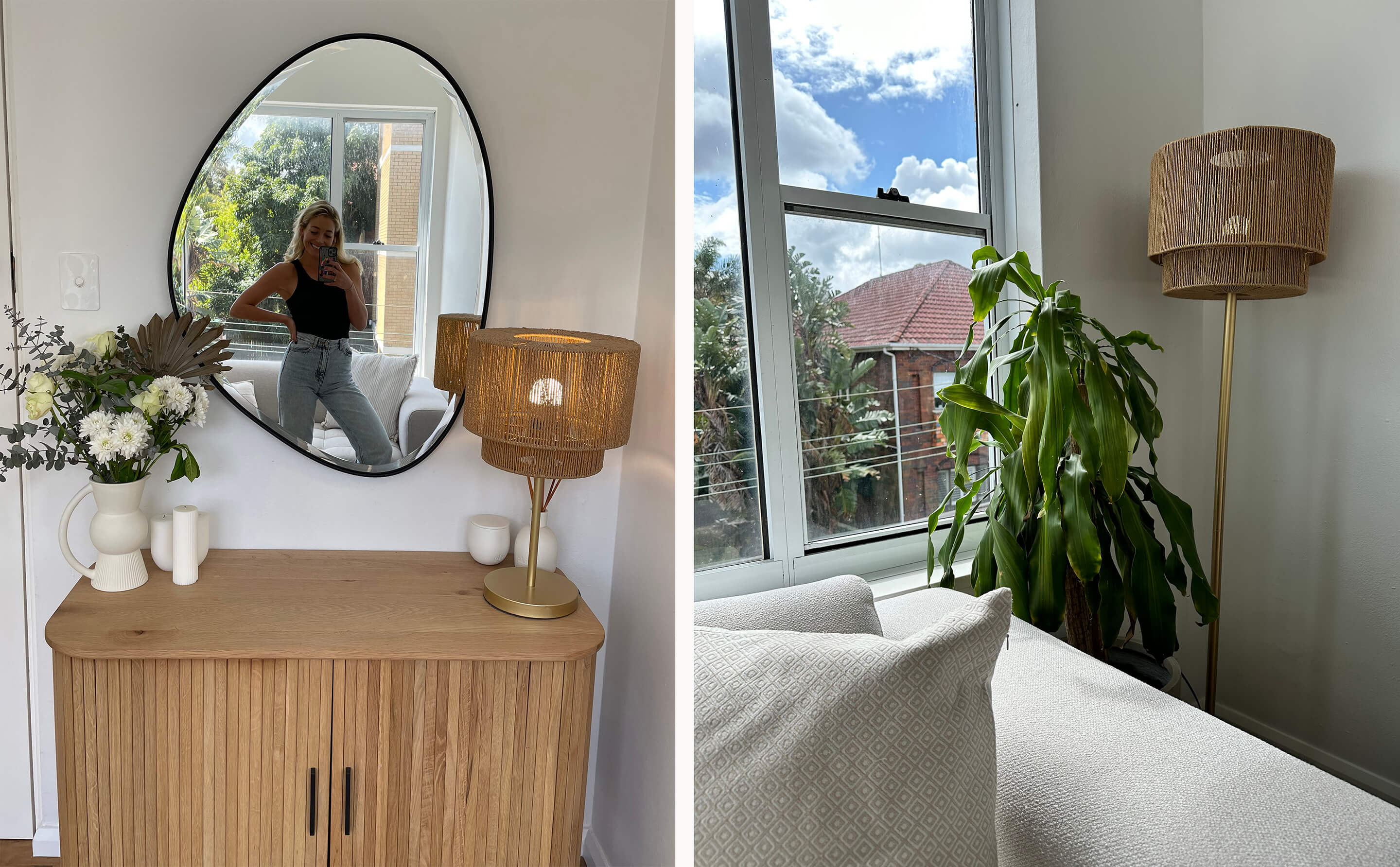 In Holly & Jimmy: Guest Bedroom Revamp, Holly speaks to us about how she’s transformed her guest bedroom space with a few key furniture pieces and stunning homewares, including our Ipanema Sideboard, Pebble & Bjorn Mirrors and Marram Lamps. 