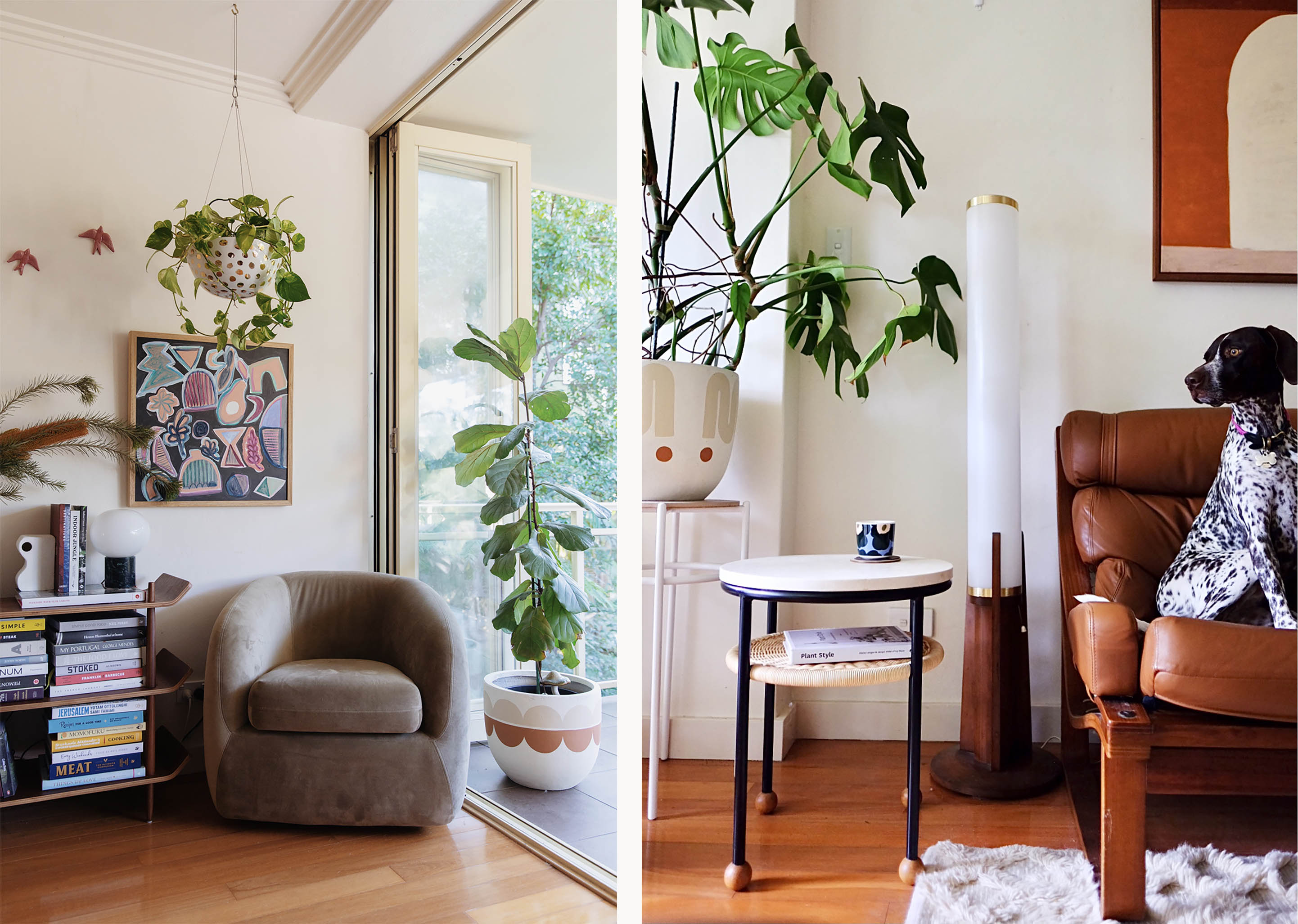 Jasper Swivel Armchair & the Pierre Side Table by Sarah Ellison