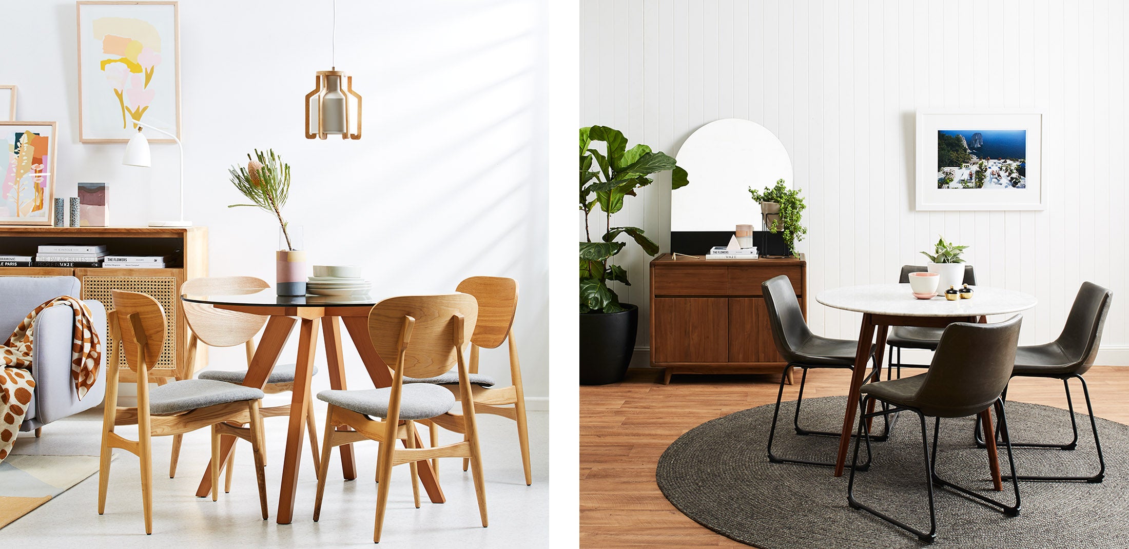 Shop the Amber and Oia Dining Tables in Sydney, Melbourne and Online.
