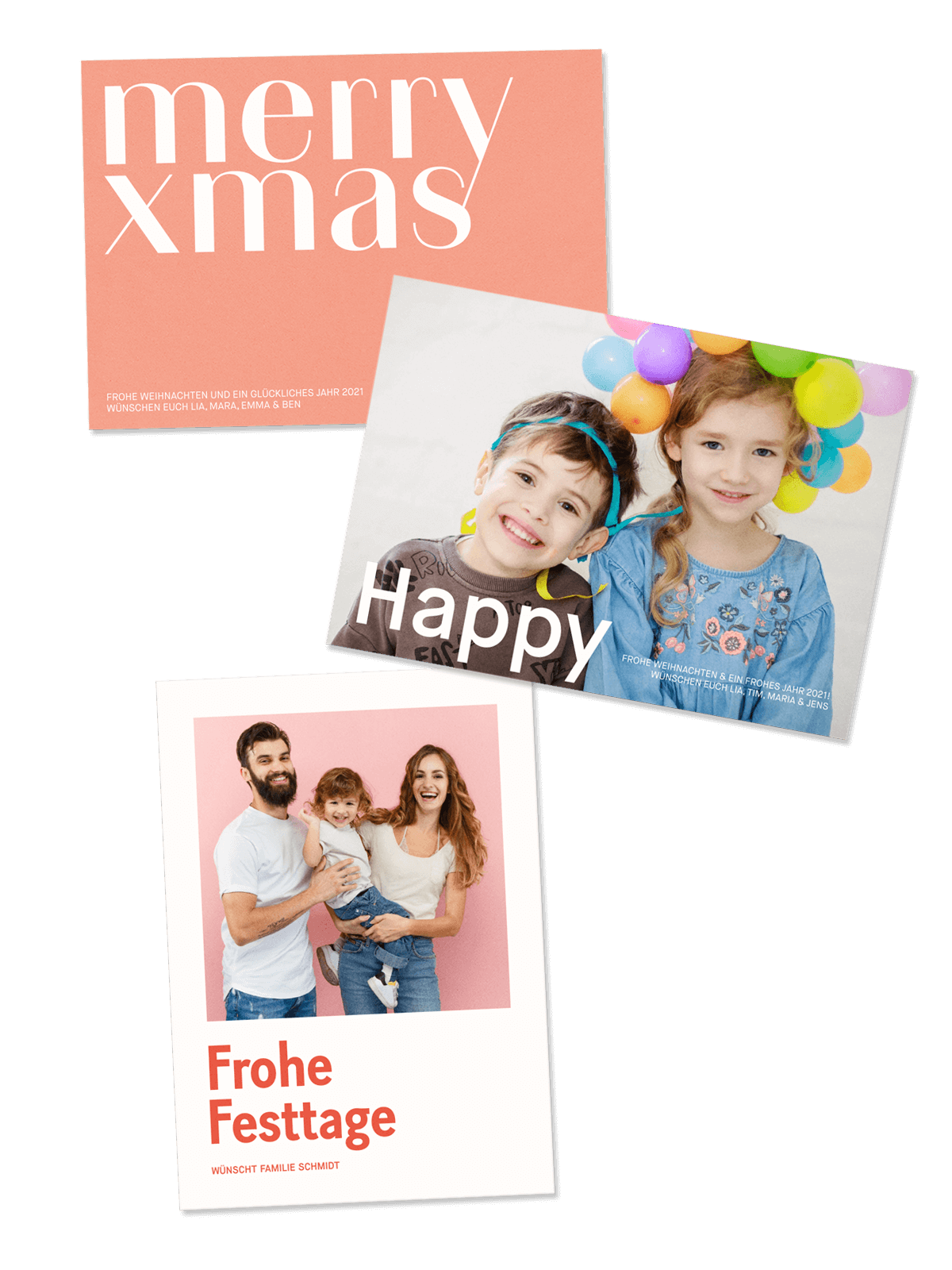Personalisierbare Foto Weihnachtskarten von Kleine Prints