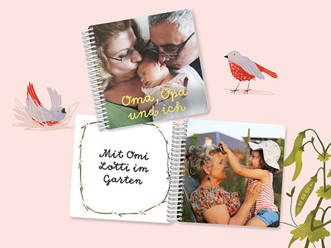 Fotobuch für Oma und Opa im Garten Design von Kleine Prints