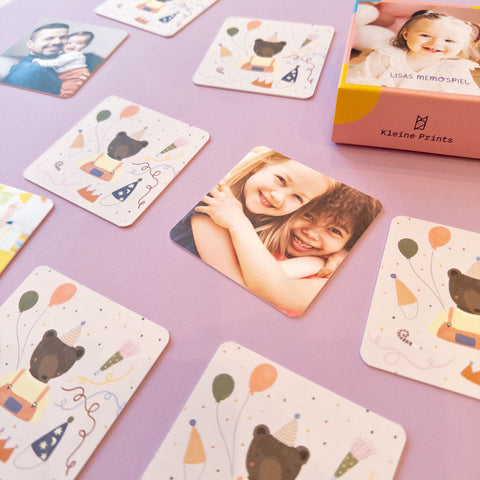 Schönstes Geburtstagsgeschenk für Kleinkinder: Memo mit eigenen Fotos von Kleine Prints