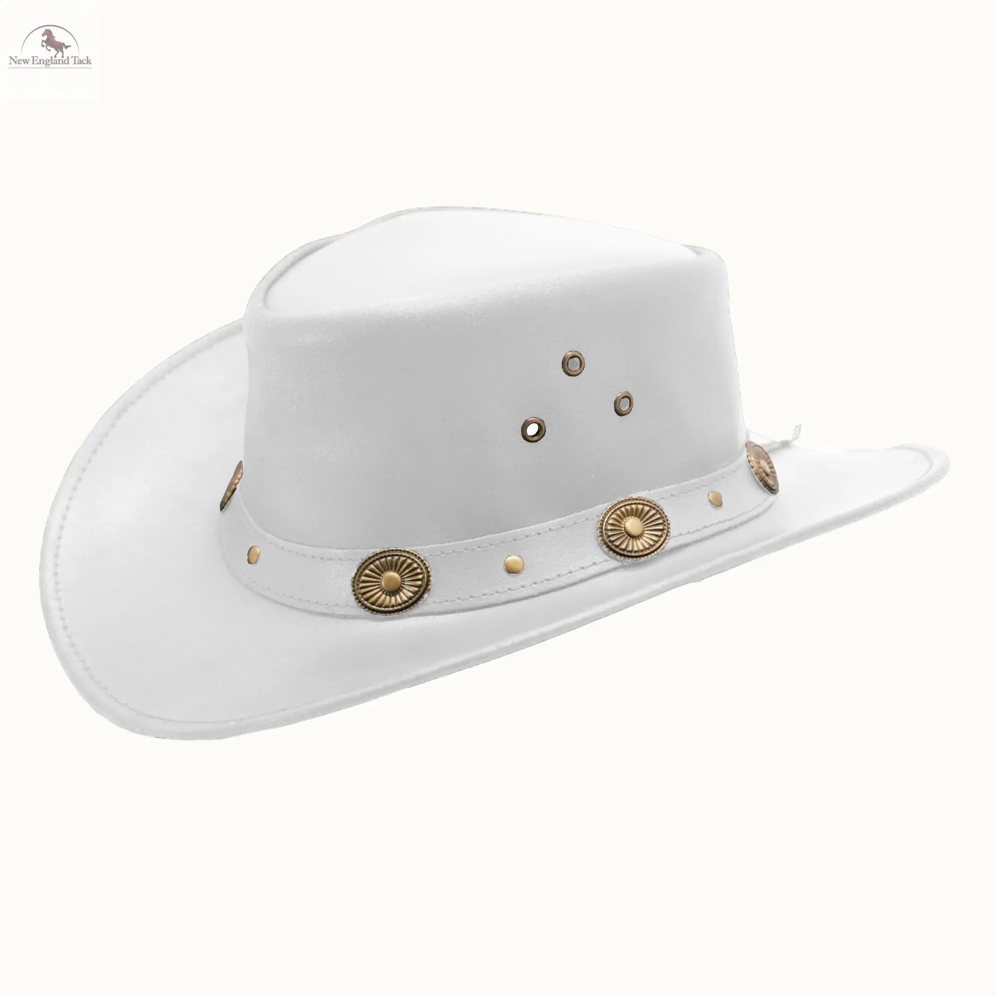 Shop Genuine Leather Cowboy Hats for Men White / XL