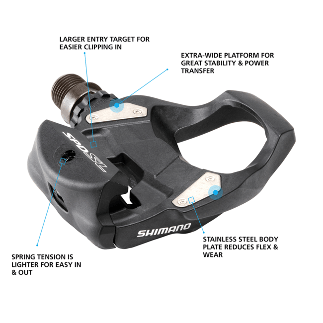 Shimano PD-RS500 SPD-SL Pedals | Strictly Bicycles