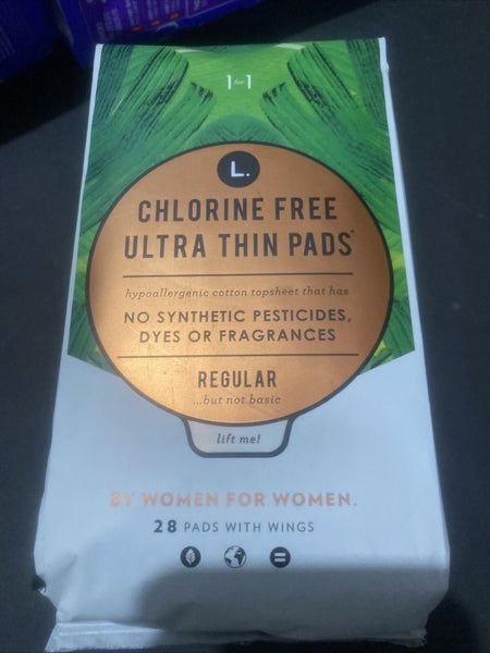 L. Chlorine Free Ultra Thin Extra Long Overnight Pads with Wings