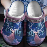 Magical Deer In The Winter Shoes Gift For Women Girl - Pink-DR3 - Gigo Smart