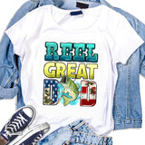 Reel Great Dad Camping Fishing 4th Of July T-Shirt For Men Women - A Perfect Gift for Father America Flag