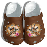 Giraffe Girl Flower Custom Shoes For Women - Giraffe Cute Lover Beach Shoes Gifts For Men Women