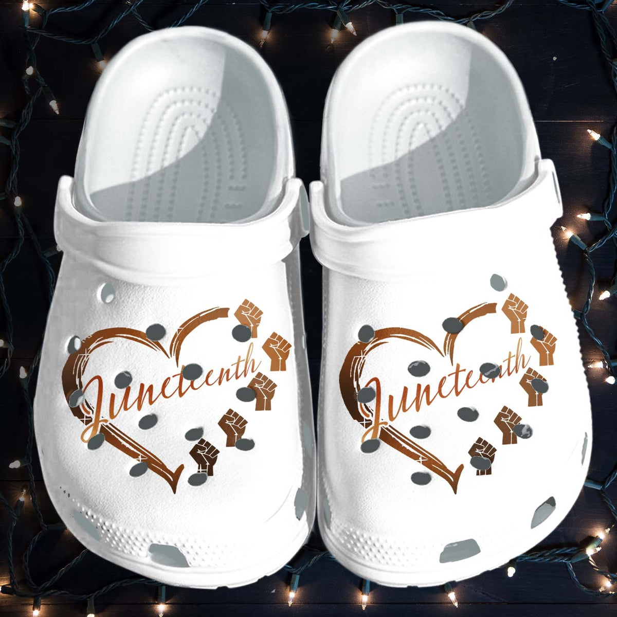 Juneteenth Shoes Crocs Gifts For Black Queen - Heart Hand Power Croc S ...