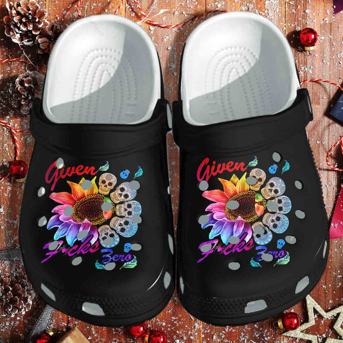 Skull Tattoo Sunflower Hippie Shoes Crocs Gift Tattoo Women - Given Ra ...