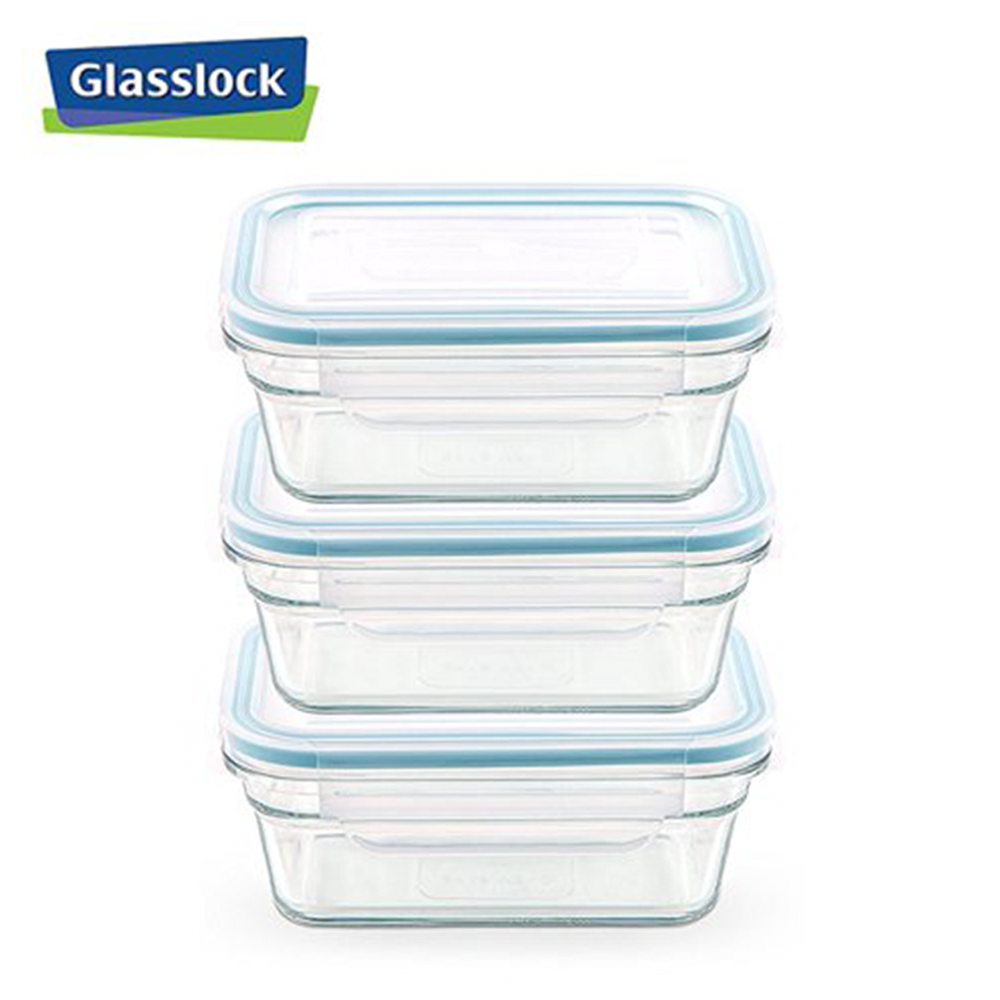 Unbreakable Glass Food Container Rectangular 400 ml RP519