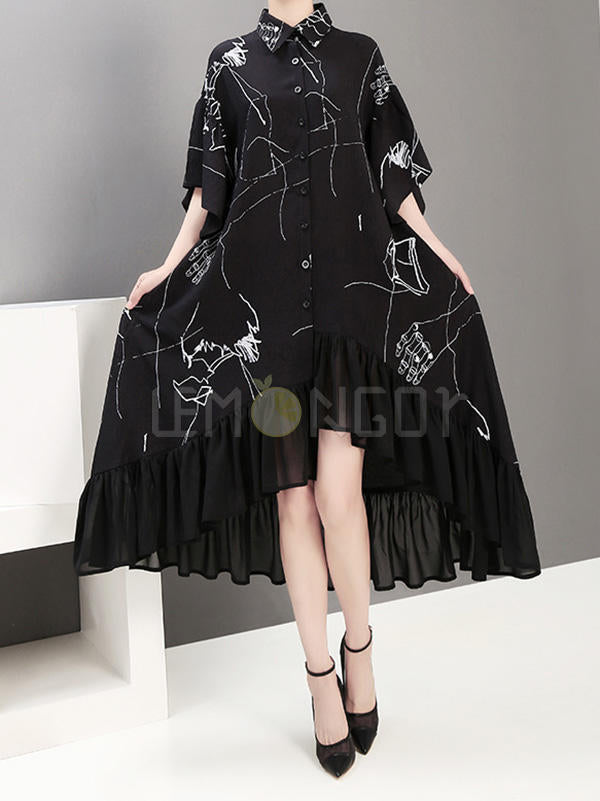 chiffon shirt dress