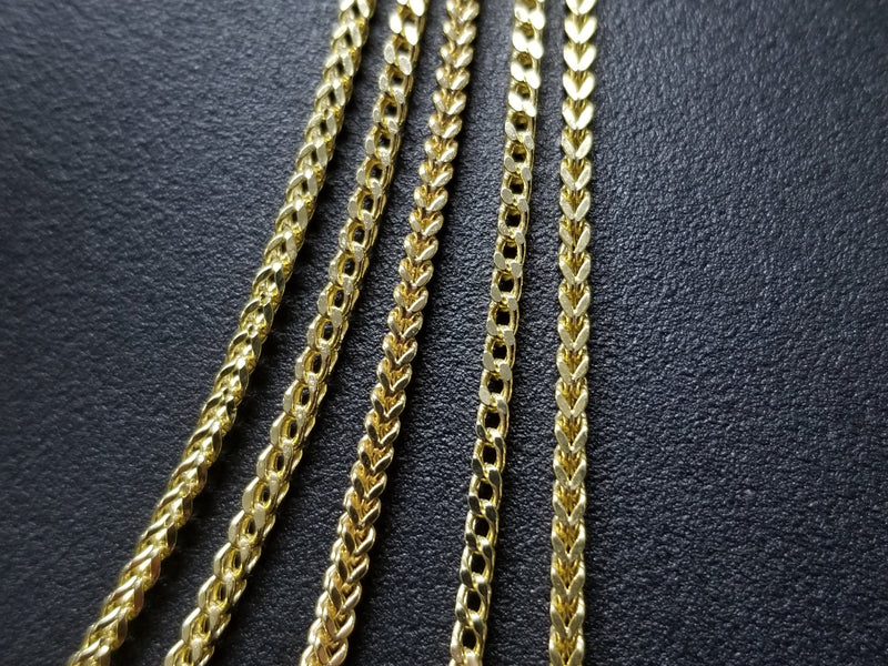 Chaine Franco en or jaune 2mm 10K Italien Pour Homme | Franco Chain for Men 2mm Italian yellow gold 10kt Necklace-Gold Custom