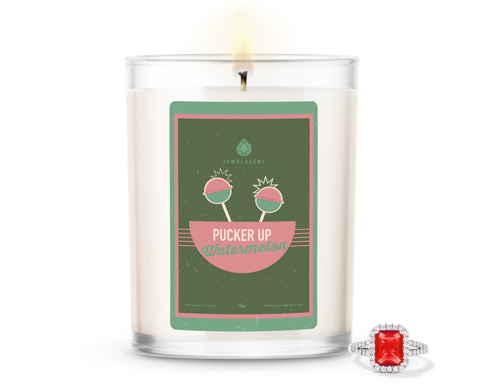 Image of Pucker Up Watermelon Home Jewelry 18oz Ring Candle