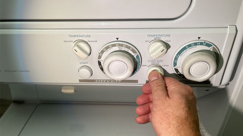 changing settings on washing machine 