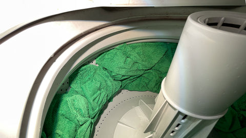 microfiber towels in the washer 