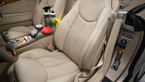 clean leather seat with leather cleaning kit 