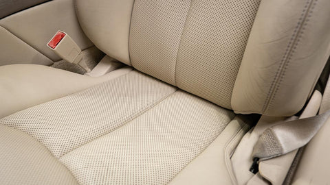 clean leather car seat 