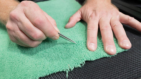 cleaning a microfiber towel