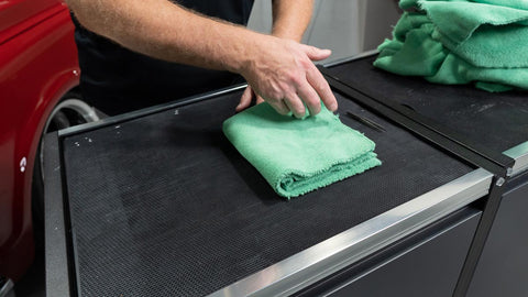 folding a microfiber towel 