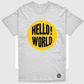 Tricou cu imprimeu, bumbac organic, model "Hello world"