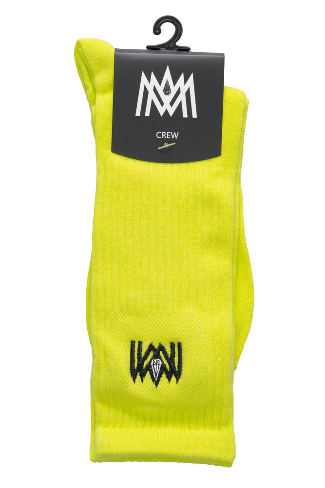 
                
                    Load image into Gallery viewer, NEON YELLOW CREW SOCKS
                
            