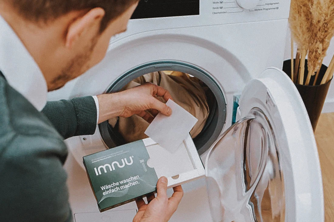 Imnuu washing strips in use.