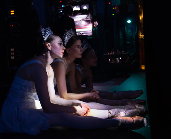 scottish ballet ballerinas backstage wearing Imperfect Pointes sustainable ballet tights