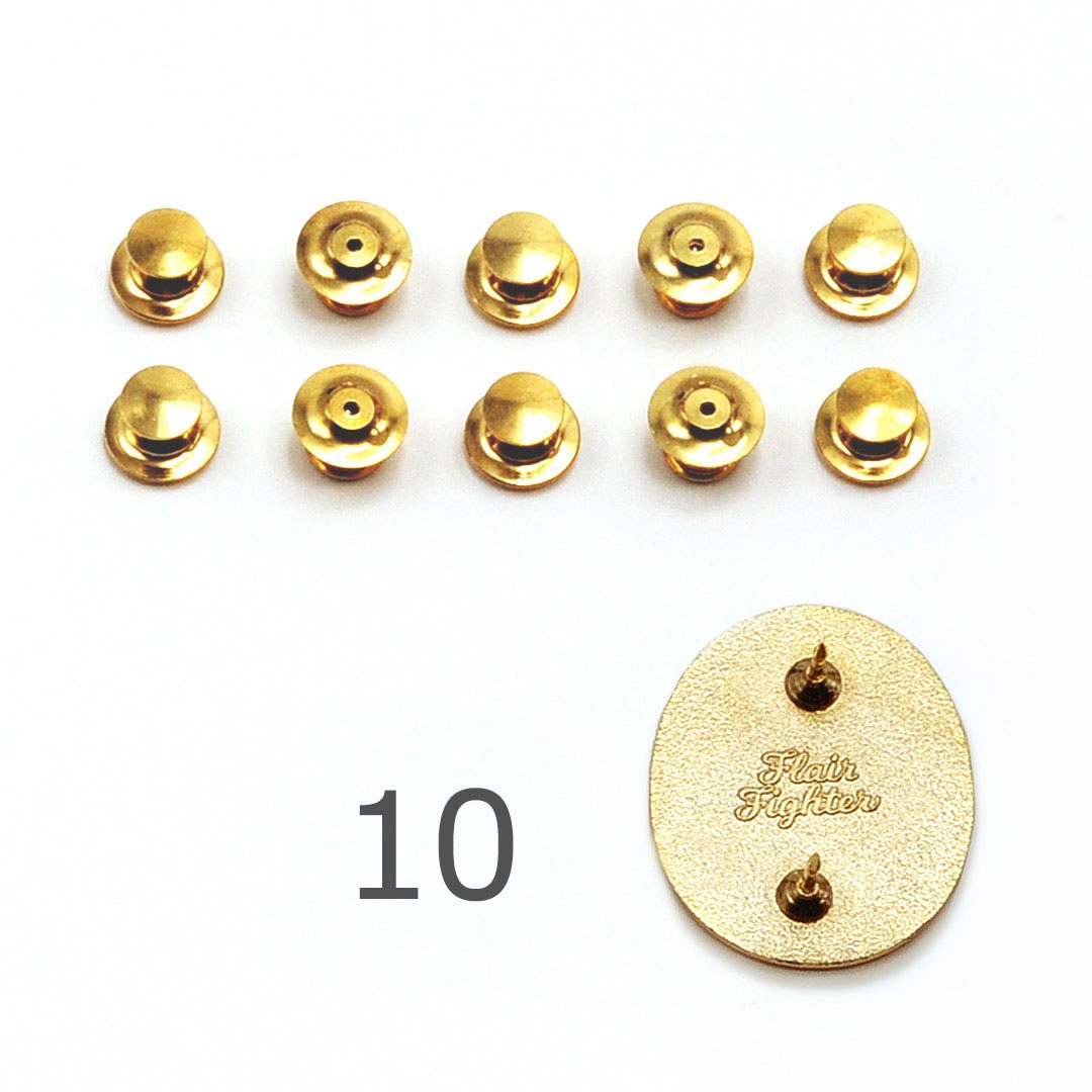 Deluxe Locking Pin Backs [4 Pack] (gift)