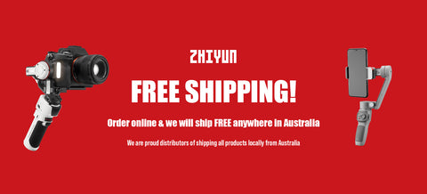 Free Shipping Australia Wide - Zhiyun banner
